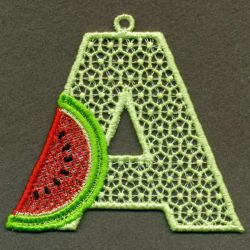 FSL Watermelon Alphabet machine embroidery designs