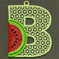 FSL Watermelon Alphabet 02 machine embroidery designs