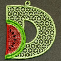 FSL Watermelon Alphabet 04 machine embroidery designs