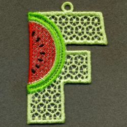 FSL Watermelon Alphabet 06 machine embroidery designs