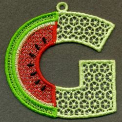 FSL Watermelon Alphabet 07 machine embroidery designs