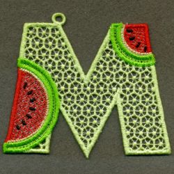 FSL Watermelon Alphabet 13 machine embroidery designs