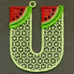 FSL Watermelon Alphabet 21 machine embroidery designs