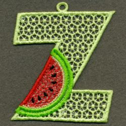 FSL Watermelon Alphabet 26 machine embroidery designs