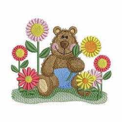 Garden Bear 01 machine embroidery designs