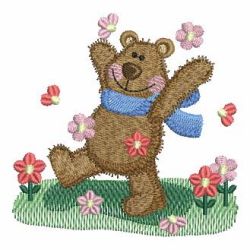 Garden Bear 03 machine embroidery designs