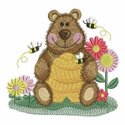 Garden Bear 05 machine embroidery designs