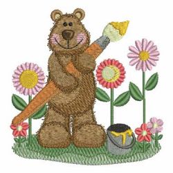 Garden Bear 07 machine embroidery designs