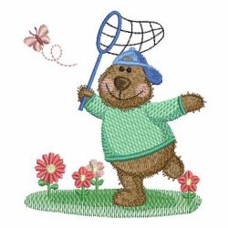 Garden Bear 09 machine embroidery designs