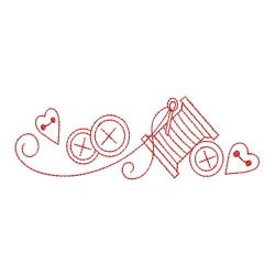 Redwork Cute As A Button 10(Sm) machine embroidery designs