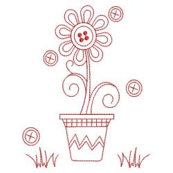 Redwork Cute As A Button 13(Md) machine embroidery designs