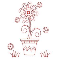 Redwork Cute As A Button 13(Sm) machine embroidery designs