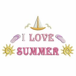 I Love Summer 10 machine embroidery designs