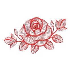 Redwork Amazing Rose(Md) machine embroidery designs