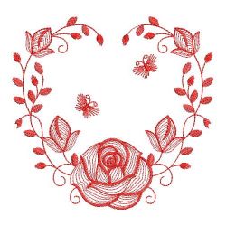 Redwork Amazing Rose 05(Lg) machine embroidery designs