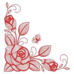 Redwork Amazing Rose 06(Md) machine embroidery designs