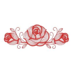 Redwork Amazing Rose 08(Lg) machine embroidery designs