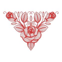 Redwork Amazing Rose 09(Md) machine embroidery designs