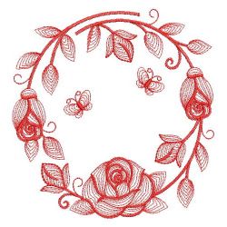 Redwork Amazing Rose 13(Md) machine embroidery designs