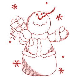 Redwork Winter Snowman 01(Lg) machine embroidery designs