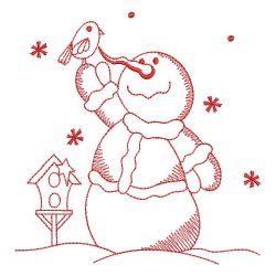 Redwork Winter Snowman 10(Md)