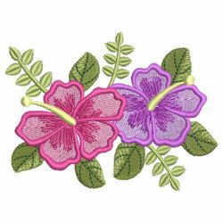 Colorful Hibiscus 01 machine embroidery designs