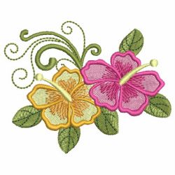 Colorful Hibiscus 03 machine embroidery designs