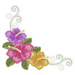 Colorful Hibiscus 05 machine embroidery designs