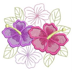 Colorful Hibiscus 07 machine embroidery designs