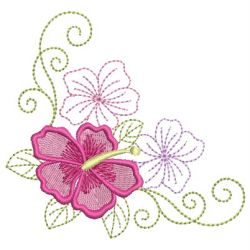 Colorful Hibiscus 08 machine embroidery designs