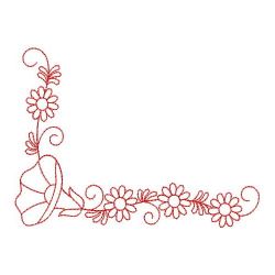 Redwork Heirloom Morning Glory 03(Lg) machine embroidery designs