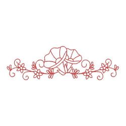 Redwork Heirloom Morning Glory 05(Md) machine embroidery designs