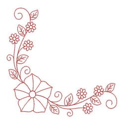 Redwork Heirloom Morning Glory 08(Lg) machine embroidery designs