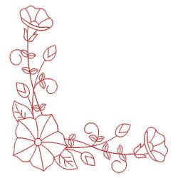 Redwork Heirloom Morning Glory 12(Md) machine embroidery designs