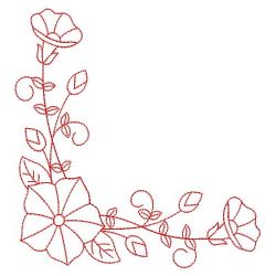 Redwork Heirloom Morning Glory 12(Lg) machine embroidery designs