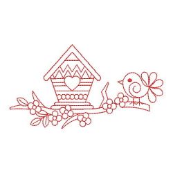 Redwork Birdhouse(Lg) machine embroidery designs