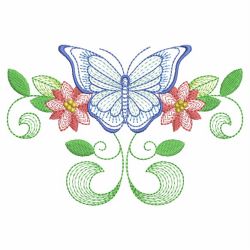 Rippled Flower and Butterfly 03