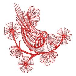 Redwork Rippled Birds 09(Lg) machine embroidery designs