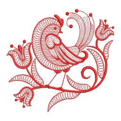 Redwork Rippled Birds 10(Lg) machine embroidery designs