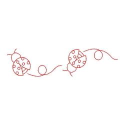 Redwork Ladybug Borders(Md) machine embroidery designs