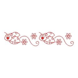 Redwork Ladybug Borders 02(Md) machine embroidery designs