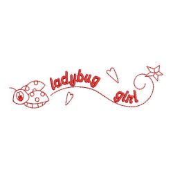 Redwork Ladybug Borders 09(Sm) machine embroidery designs