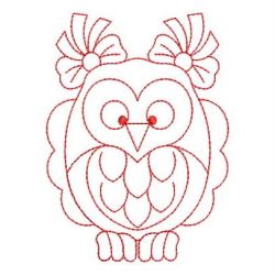 Redwork Baby Owls(Lg) machine embroidery designs