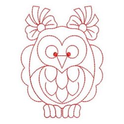 Redwork Baby Owls(Md) machine embroidery designs
