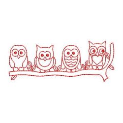 Redwork Baby Owls 02(Sm)