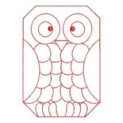 Redwork Baby Owls 04(Sm)