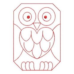 Redwork Baby Owls 06(Lg)
