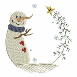 Folk Art Snowman 01 machine embroidery designs