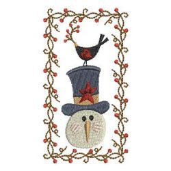 Folk Art Snowman 06 machine embroidery designs