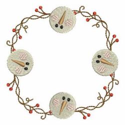 Folk Art Snowman 08 machine embroidery designs